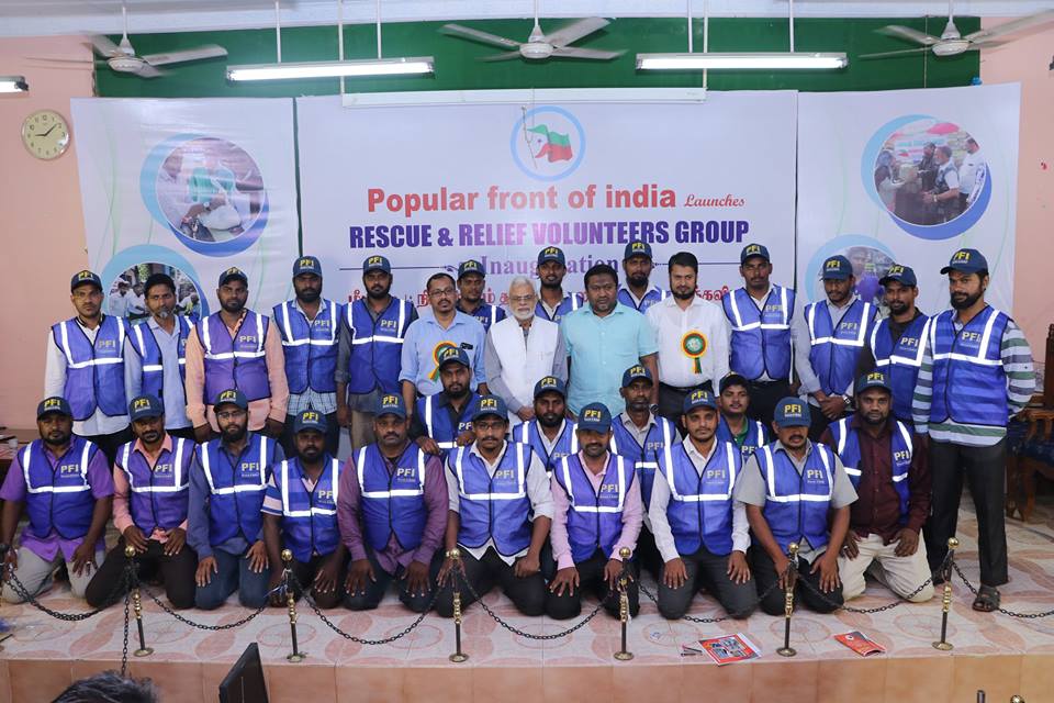 ಚೆನ್ನೈ: ಪಾಪ್ಯುಲರ್ ಫ್ರಂಟ್‌ನ ರಕ್ಷಣಾ, ಪರಿಹಾರ ಸ್ವಯಂಸೇವಕರ ತಂಡ ಉದ್ಘಾಟನೆ